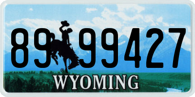 WY license plate 8999427