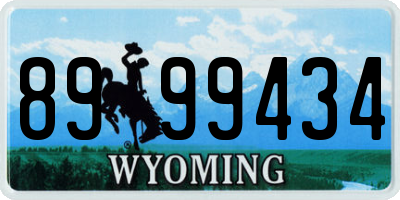WY license plate 8999434
