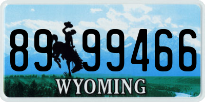 WY license plate 8999466