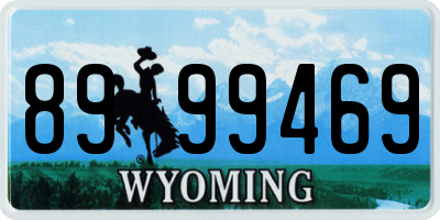 WY license plate 8999469