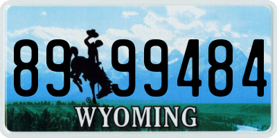 WY license plate 8999484