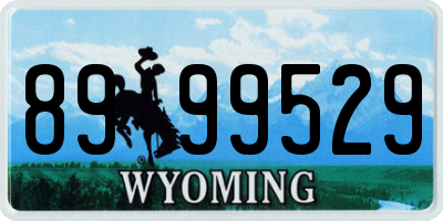 WY license plate 8999529