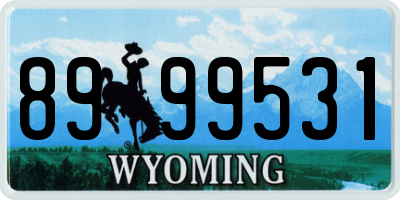 WY license plate 8999531