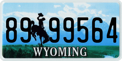 WY license plate 8999564
