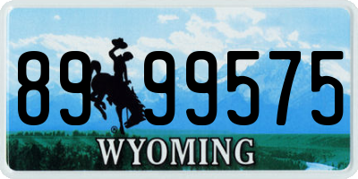 WY license plate 8999575