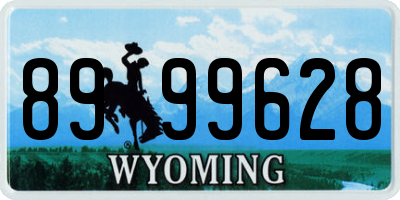 WY license plate 8999628