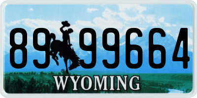 WY license plate 8999664