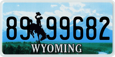 WY license plate 8999682