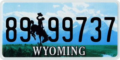 WY license plate 8999737