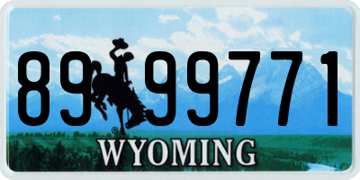 WY license plate 8999771