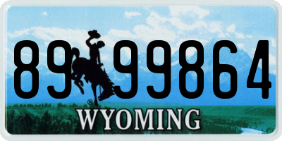 WY license plate 8999864