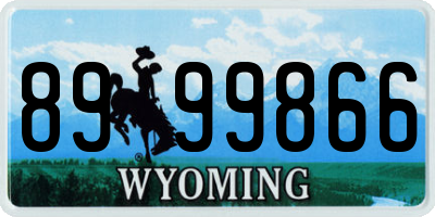 WY license plate 8999866