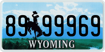 WY license plate 8999969