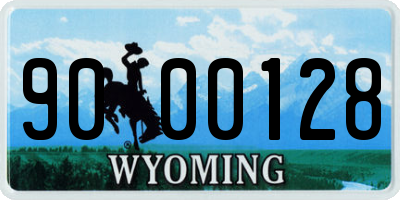 WY license plate 9000128