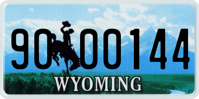 WY license plate 9000144