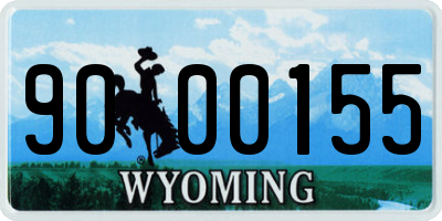 WY license plate 9000155