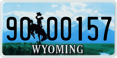 WY license plate 9000157