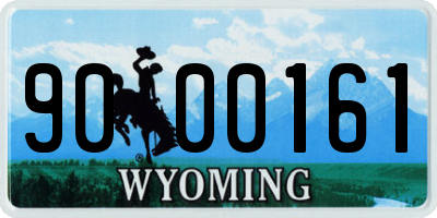 WY license plate 9000161