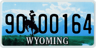 WY license plate 9000164