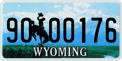 WY license plate 9000176