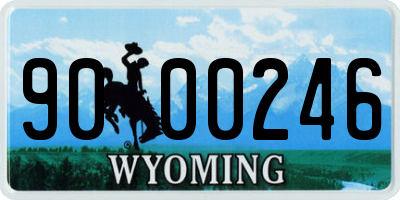 WY license plate 9000246
