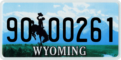 WY license plate 9000261