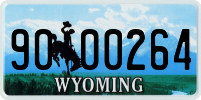 WY license plate 9000264