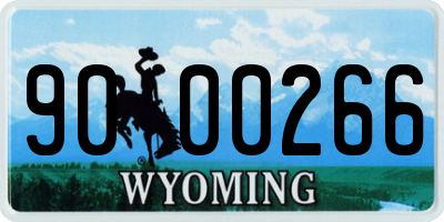 WY license plate 9000266