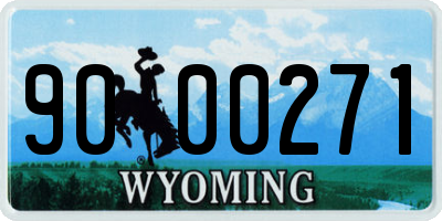 WY license plate 9000271