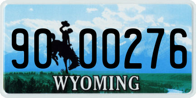 WY license plate 9000276