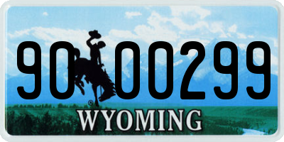 WY license plate 9000299