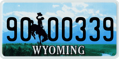 WY license plate 9000339