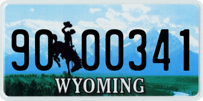 WY license plate 9000341