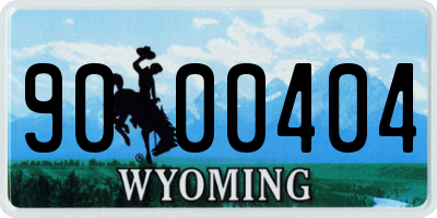 WY license plate 9000404