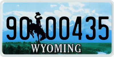WY license plate 9000435