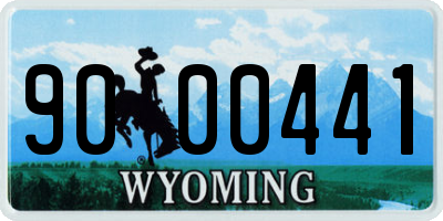 WY license plate 9000441