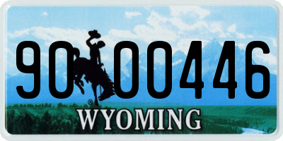 WY license plate 9000446