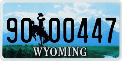 WY license plate 9000447