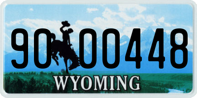 WY license plate 9000448