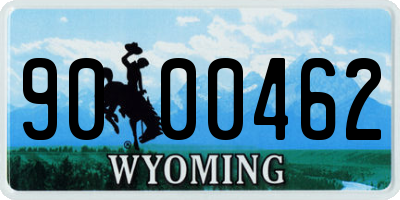 WY license plate 9000462