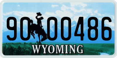 WY license plate 9000486