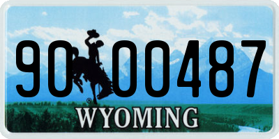 WY license plate 9000487
