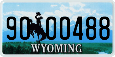 WY license plate 9000488