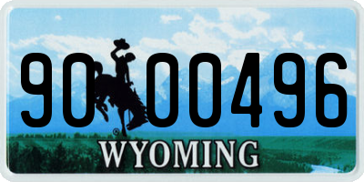 WY license plate 9000496