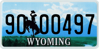 WY license plate 9000497