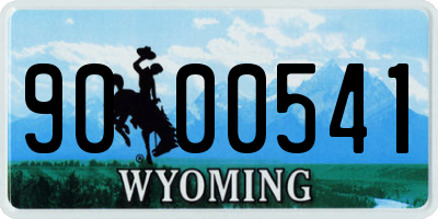 WY license plate 9000541