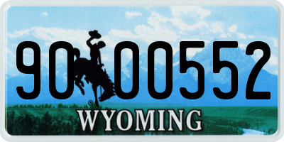 WY license plate 9000552