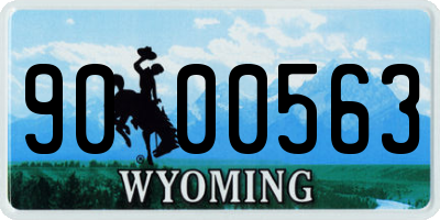 WY license plate 9000563