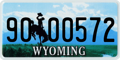 WY license plate 9000572