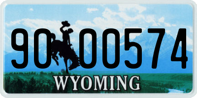 WY license plate 9000574